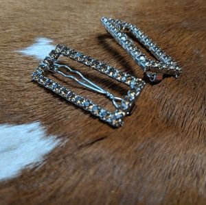 Vintage jeweled hair barrettes